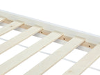 Castor Queen Wooden Bed Frame - White