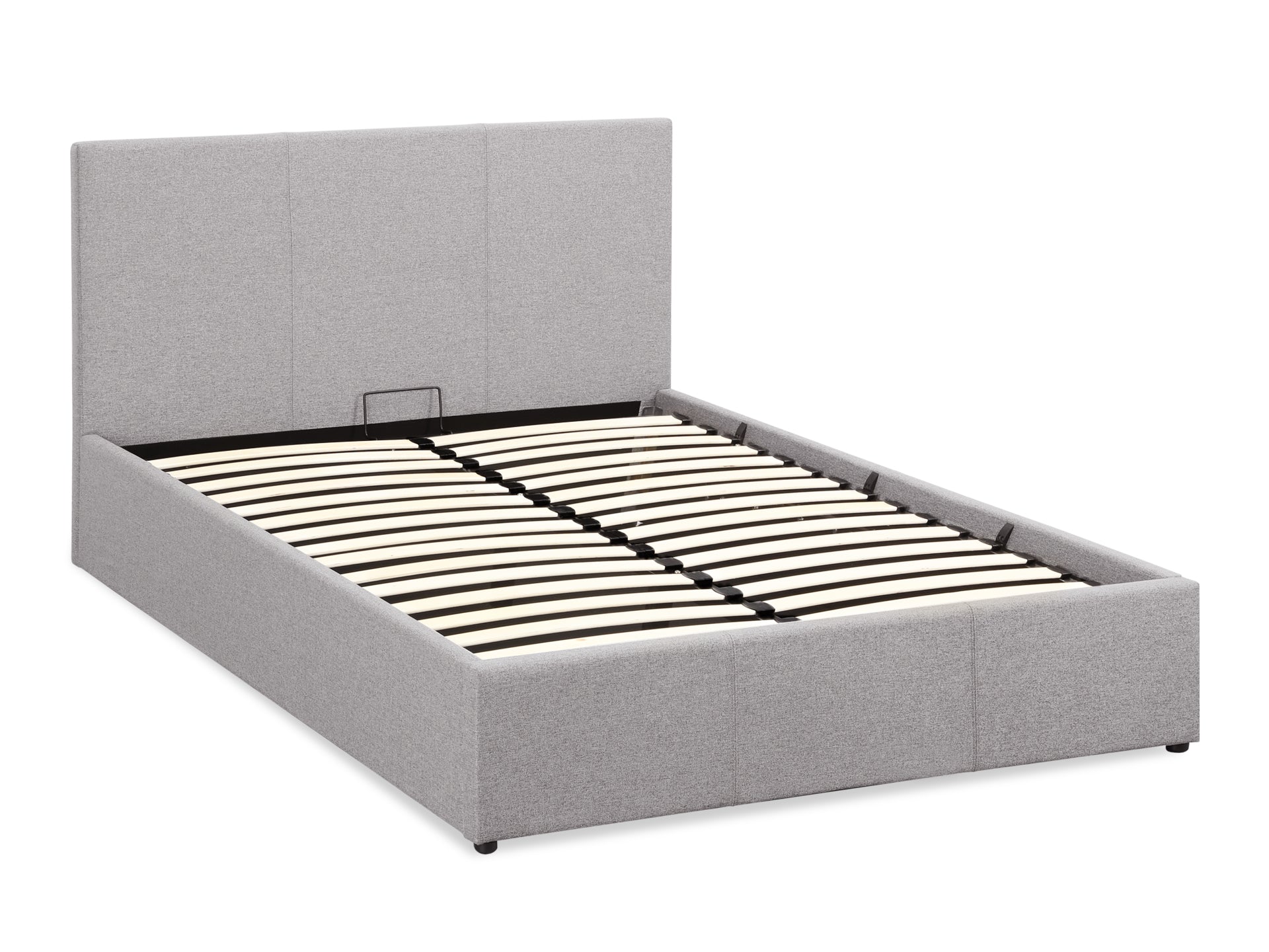 Carbine Double Gas Lift Storage Bed Frame - Light Grey
