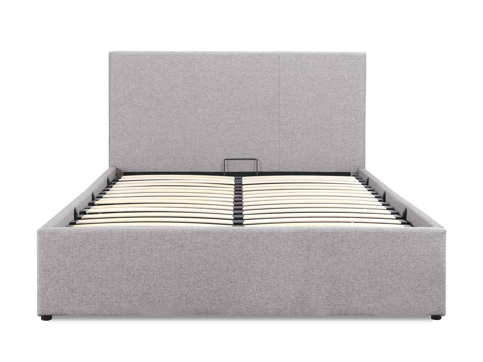 Carbine Double Gas Lift Storage Bed Frame - Light Grey