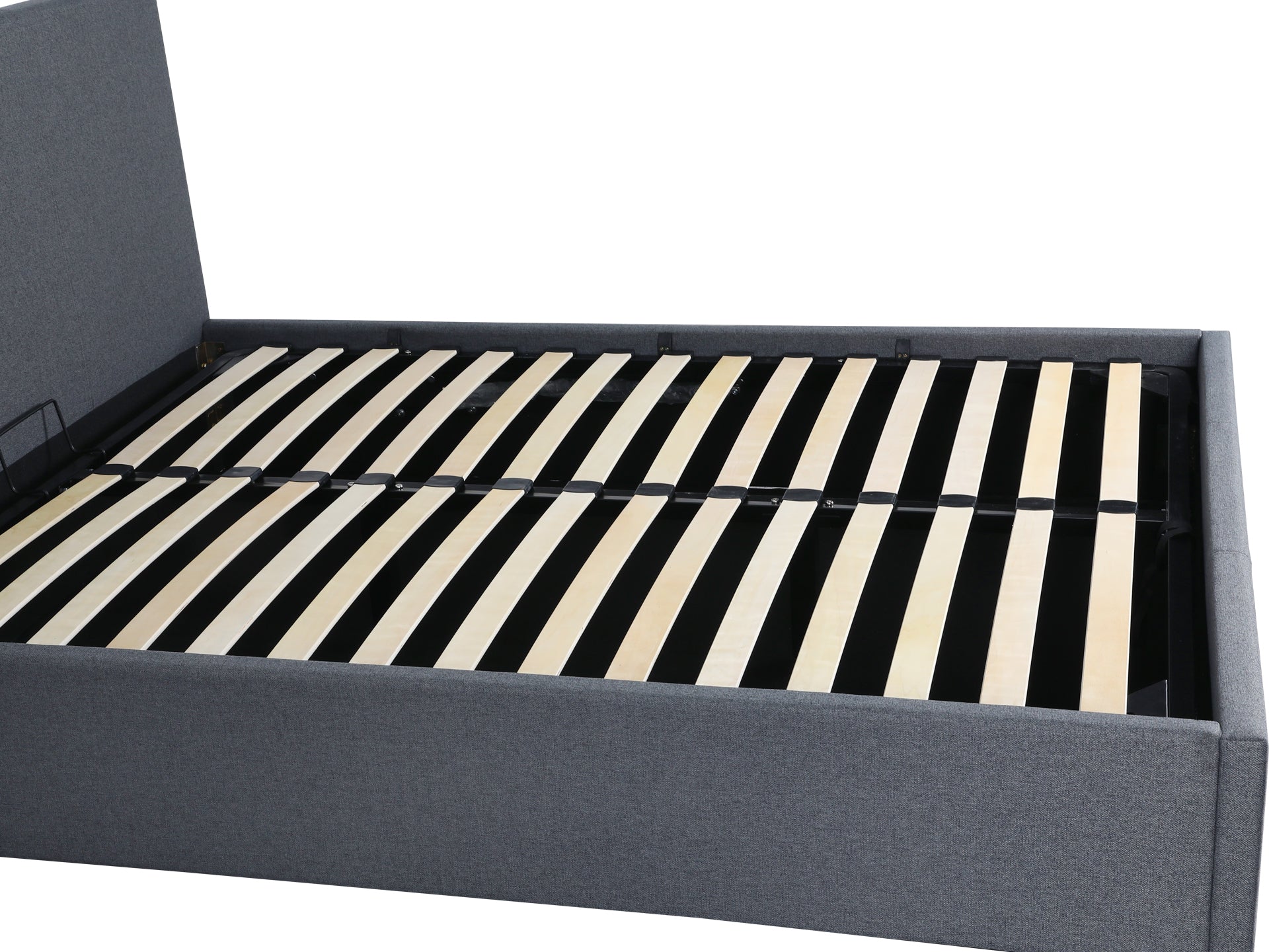Carbine Double Gas Lift Storage Bed Frame - Dark Grey