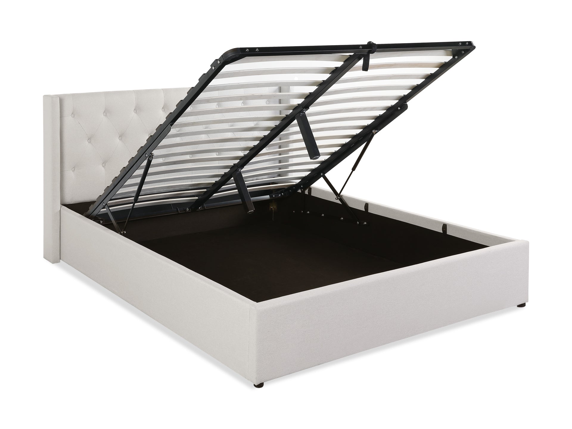 Johnson Queen Gas Lift Storage Bed Frame - White