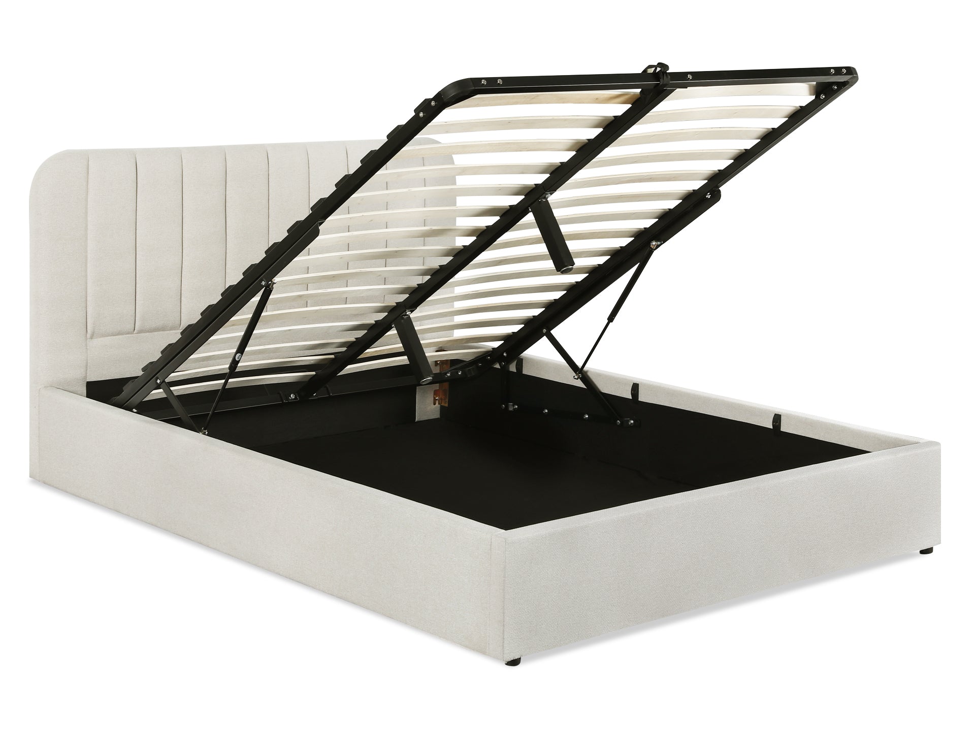 Victoria Queen Gas Lift Storage Bed Frame - Beige