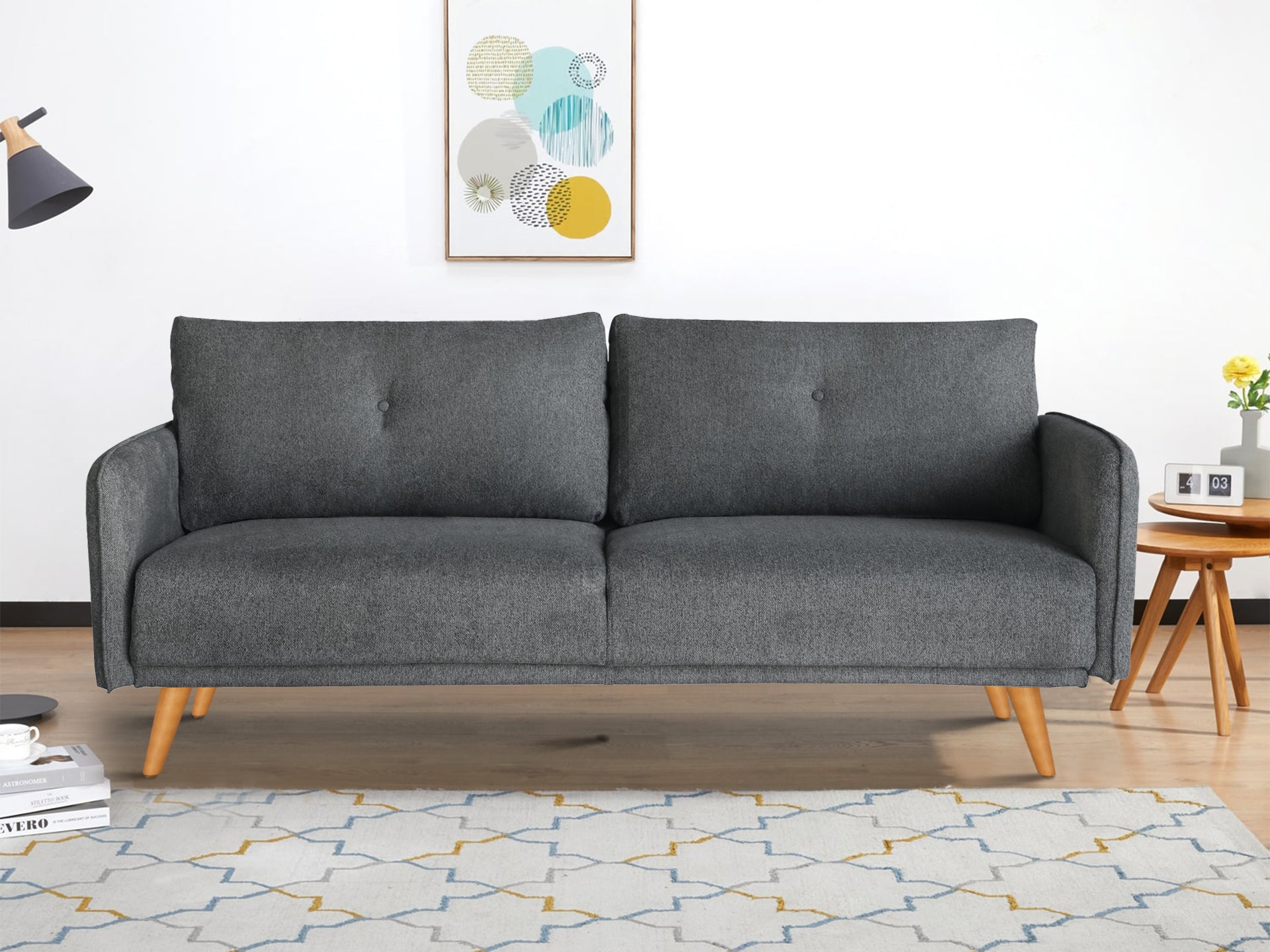 Harlan 3 Seater Sofa - Dark Grey
