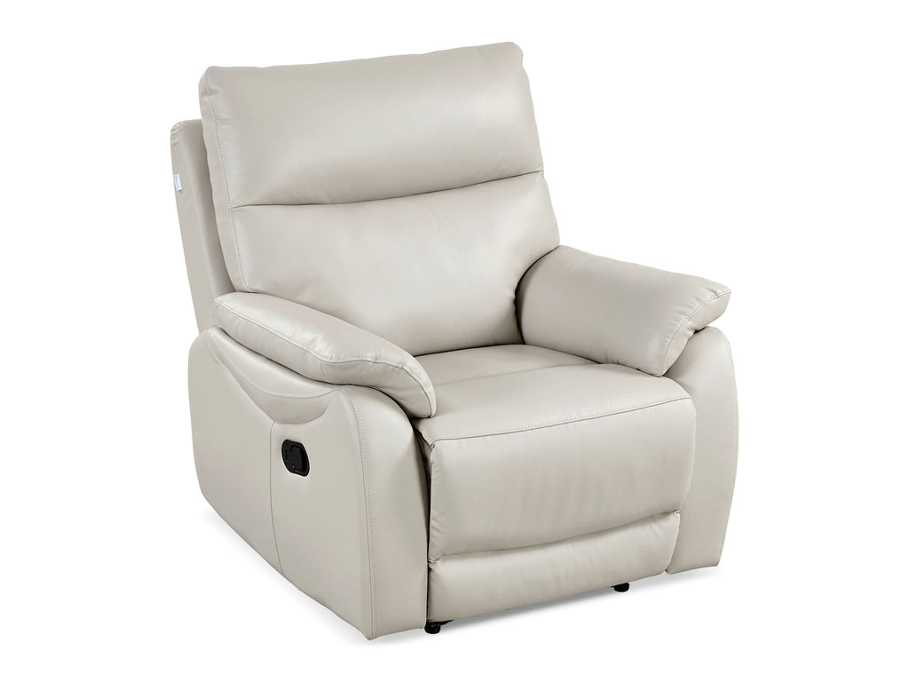 Charlton Leather Recliner Chair - Beige