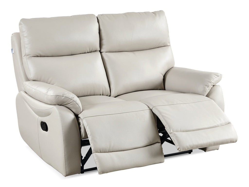 Charlton Leather 2 Seater Recliner Sofa - Beige