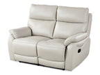 Charlton Leather 2 Seater Recliner Sofa - Beige