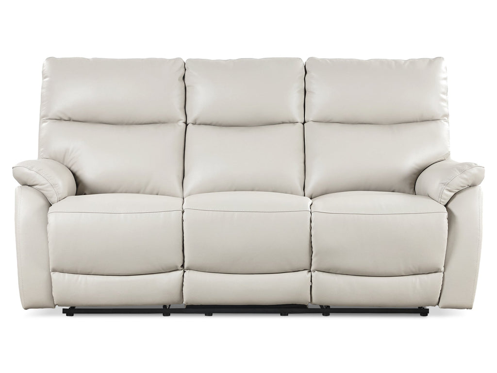 Charlton Leather 3 Seater Recliner Sofa - Beige