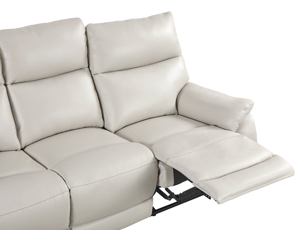 Charlton Leather 3 Seater Recliner Sofa - Beige