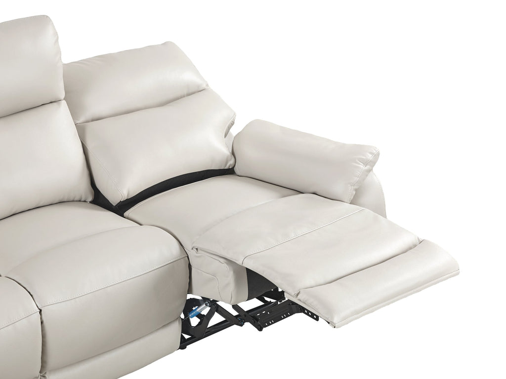 Charlton Leather 3 Seater Recliner Sofa - Beige