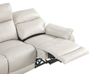 Charlton Leather 3 Seater Recliner Sofa - Beige