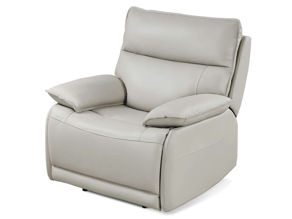 Wellsford Manual Leather Recliner Chair - Grey