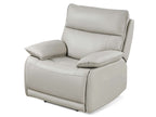 Wellsford Manual Leather Recliner Chair - Grey