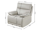 Wellsford Manual Leather Recliner Chair - Grey
