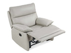 Wellsford Manual Leather Recliner Chair - Grey