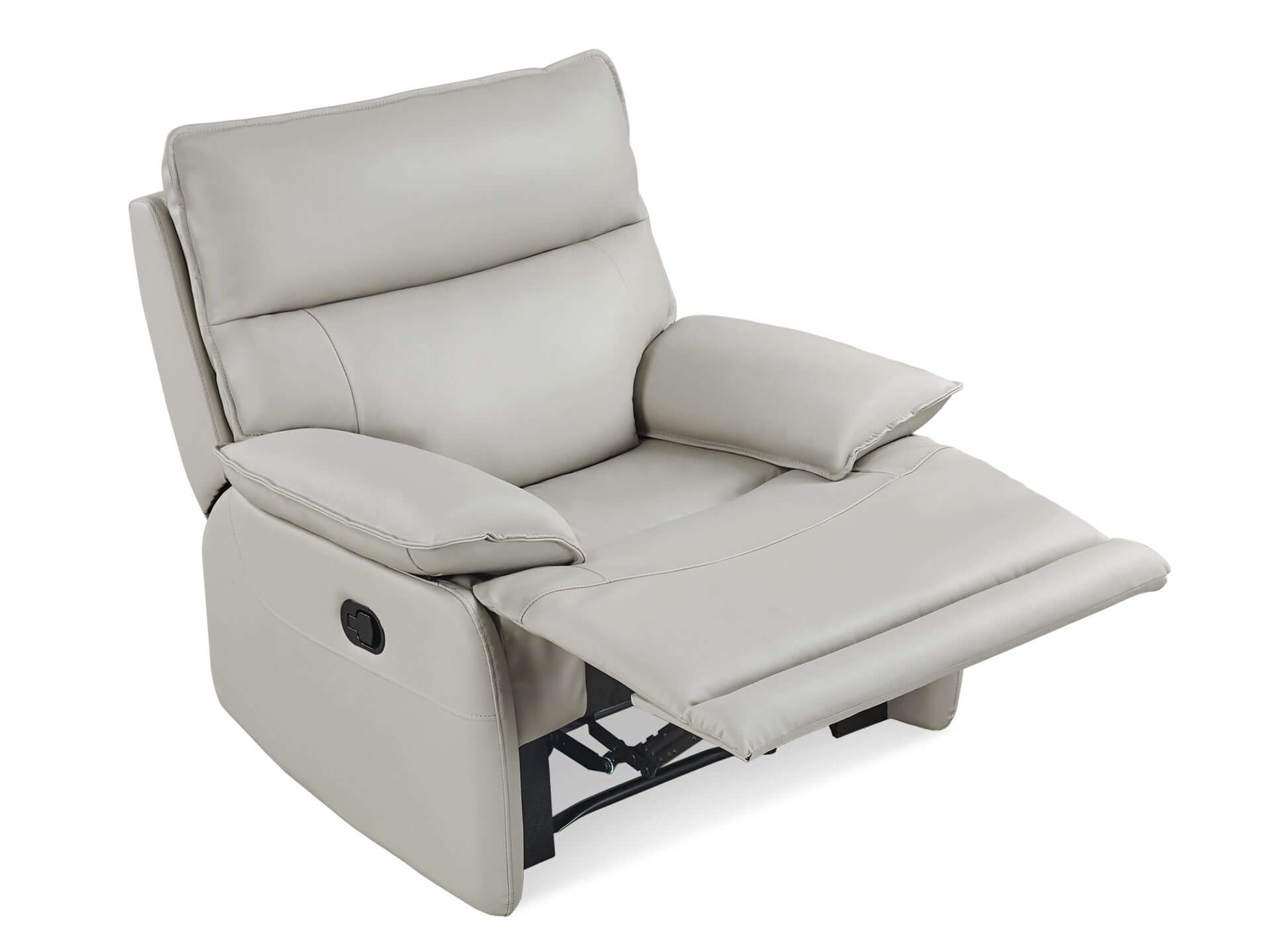 Wellsford Manual Leather Recliner Chair - Grey