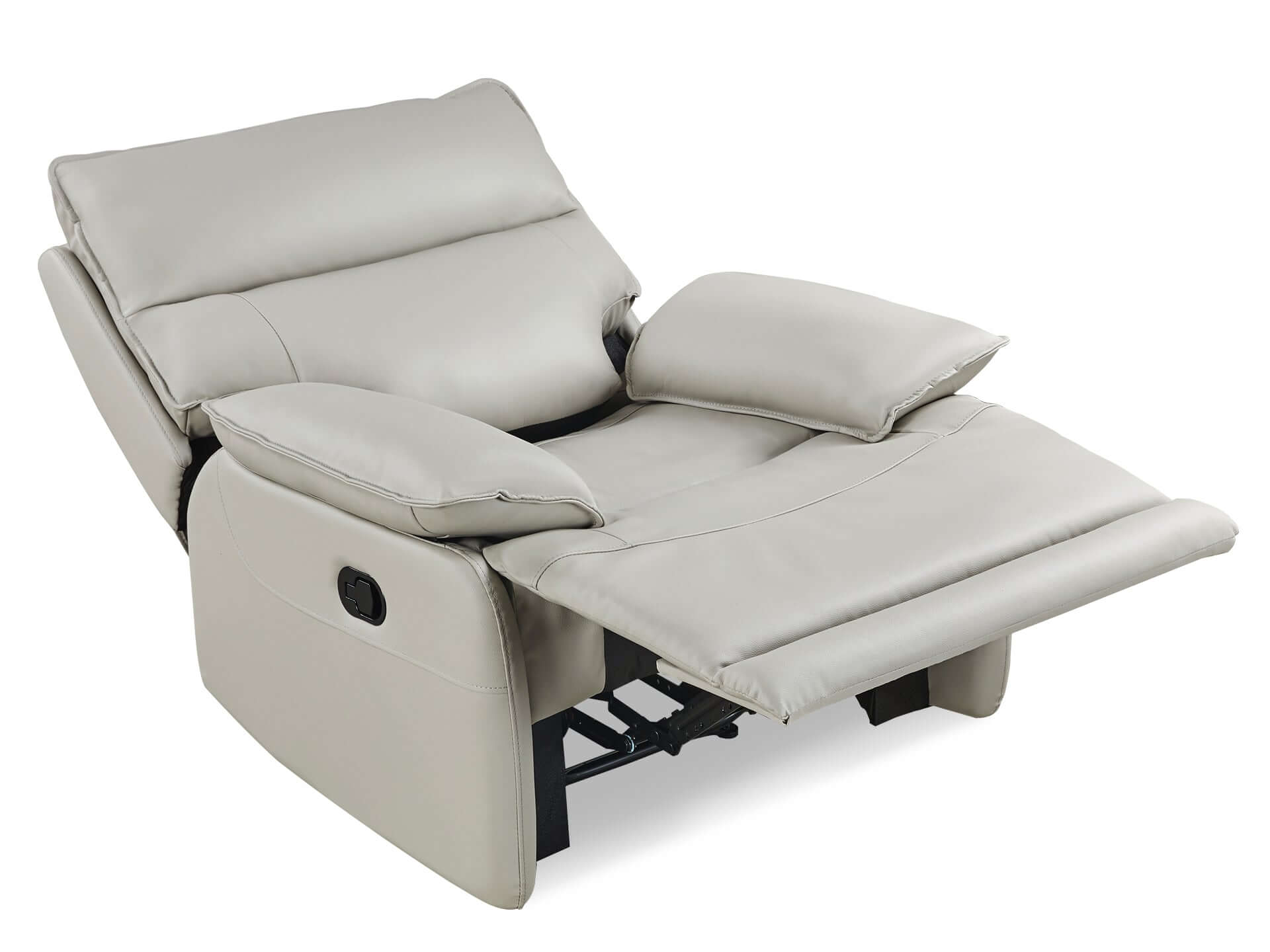 Wellsford Manual Leather Recliner Chair - Grey
