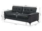 Darien 3 Seater Sofa - Dark Grey