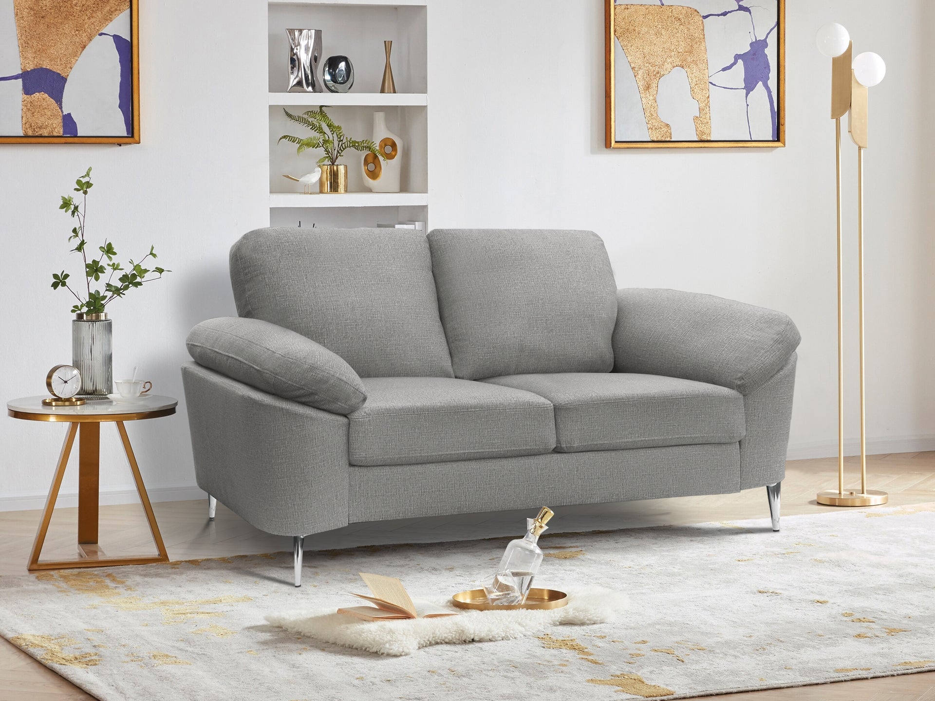 Visalia 2 Seater Sofa - Dark Grey