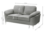 Visalia 2 Seater Sofa - Dark Grey