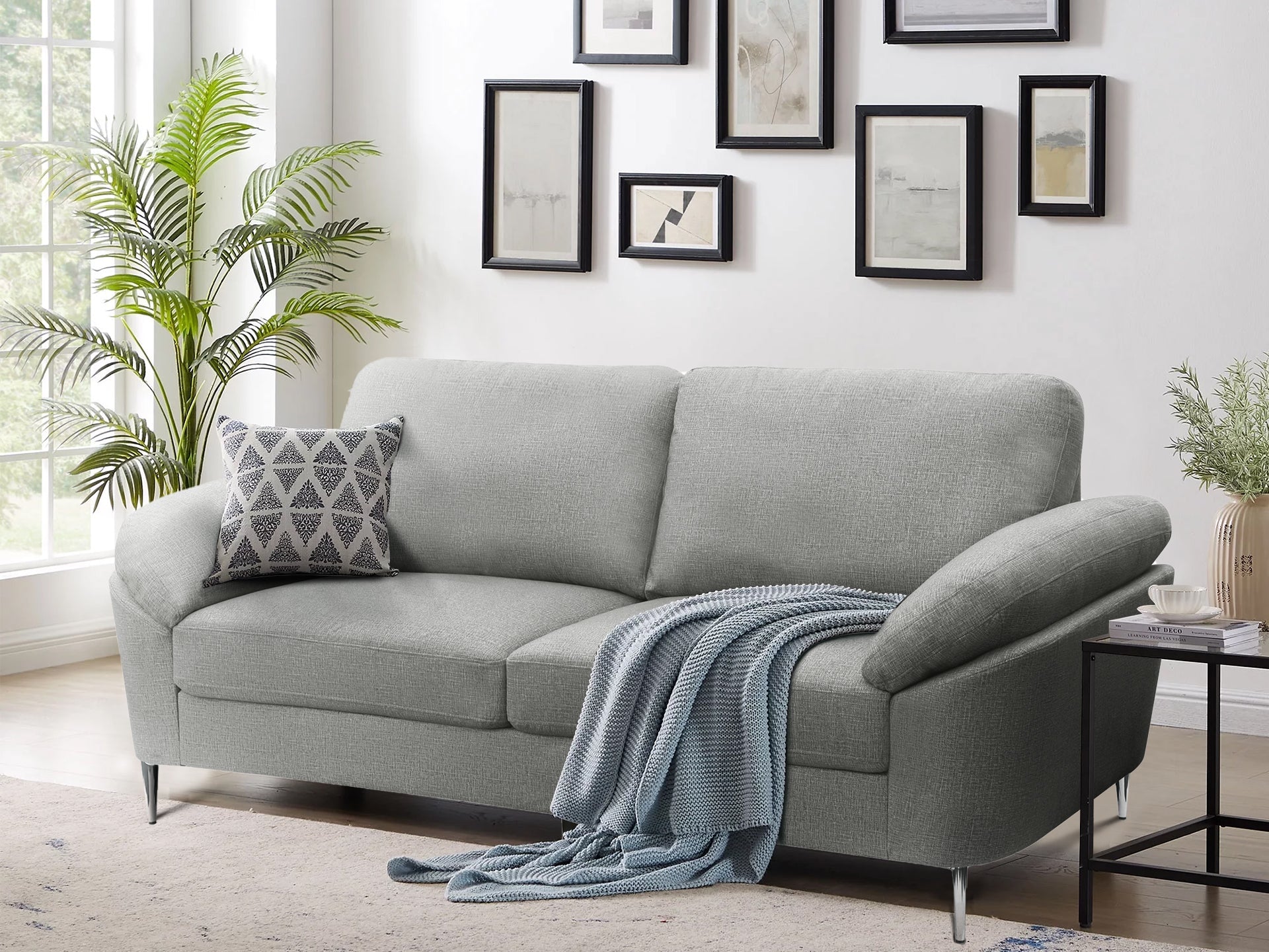Visalia 3 Seater Sofa - Dark Grey