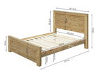 Argento Solid Wood Queen Bed Frame - Delhi