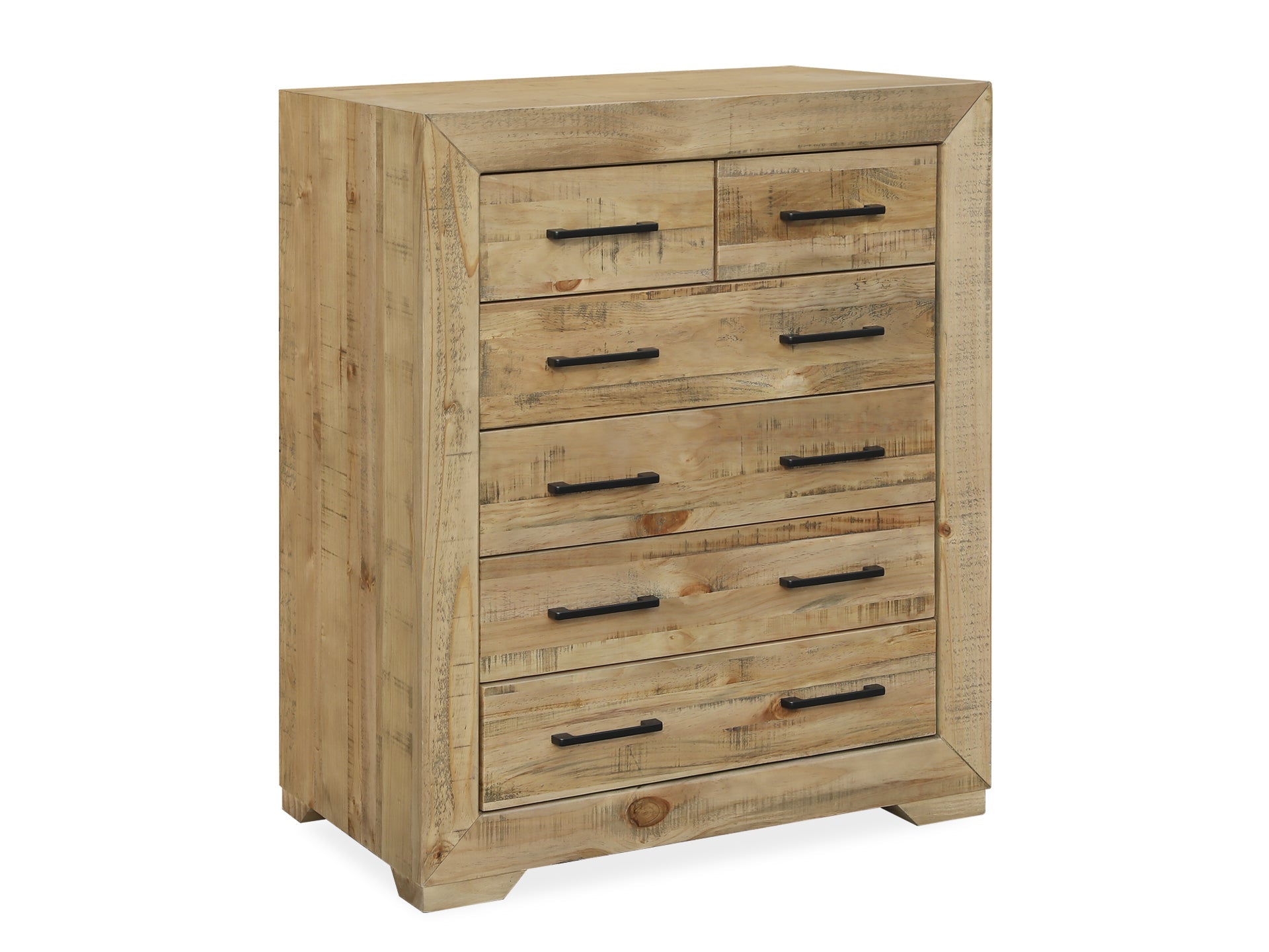 Argento Solid Wood 6 Drawer Tallboy - Delhi