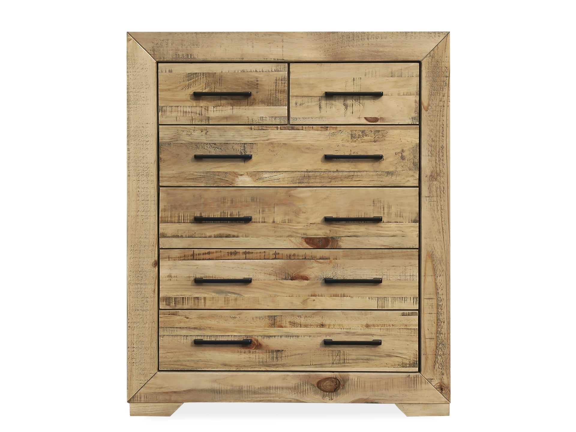 Argento Solid Wood 6 Drawer Tallboy - Delhi