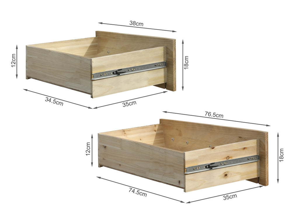 Argento Solid Wood 6 Drawer Tallboy - Delhi