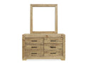 Argento Solid Wood 6 Drawer Dresser with Mirror - Delhi