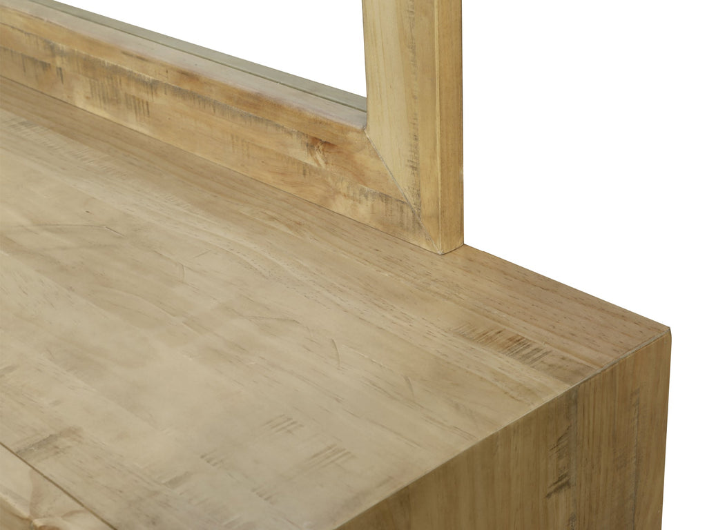 Argento Solid Wood 6 Drawer Dresser with Mirror - Delhi