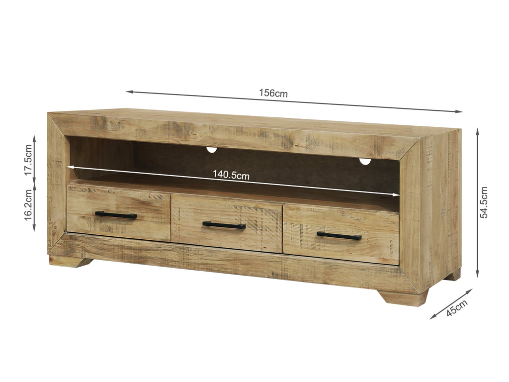 Argento 1.56m Solid Wood Entertainment Unit - Delhi