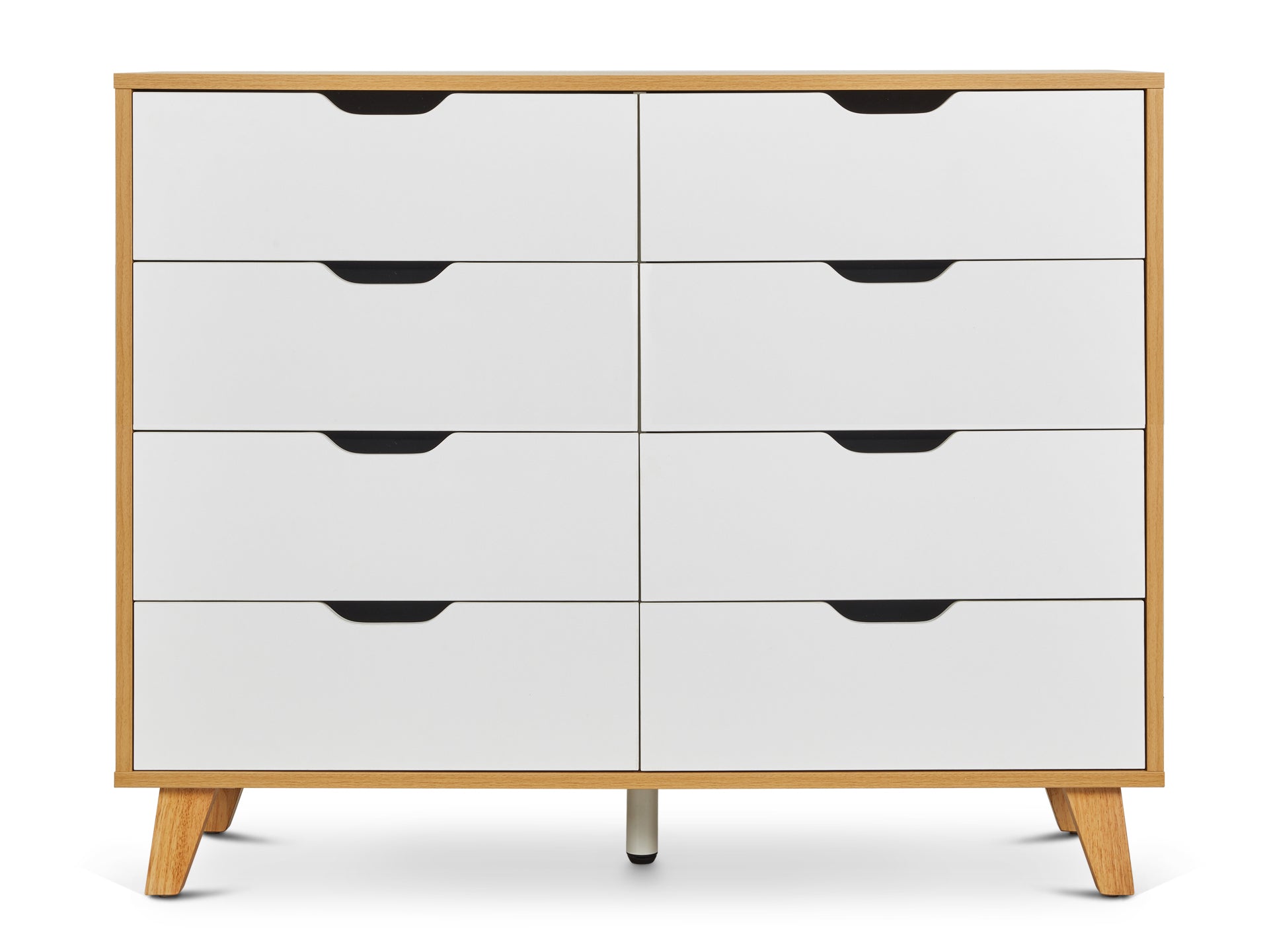 SCHERTZ Wooden Low Boy 8 Drawers - Oak