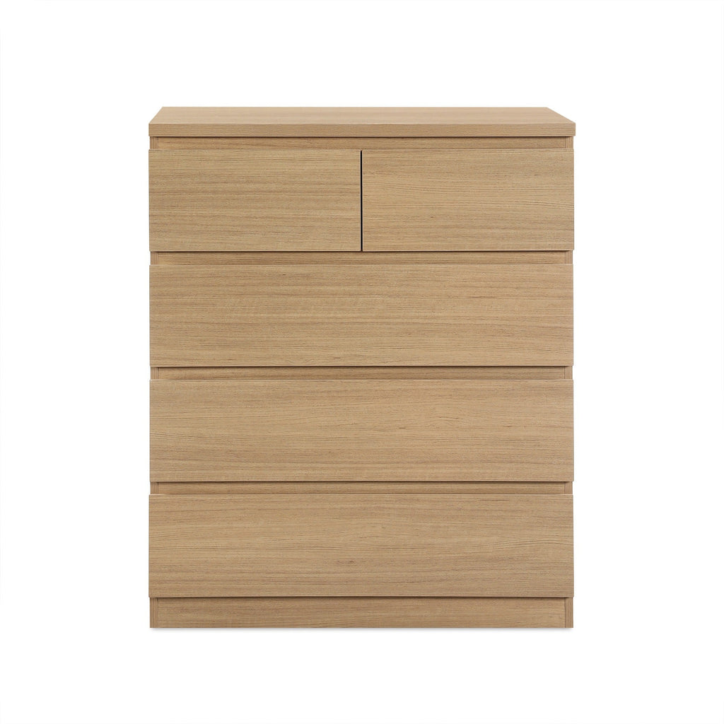 TONGASS 5 Drawer Tallboy - OAK