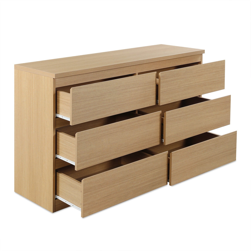 TONGASS 6 Drawer Lowboy - OAK