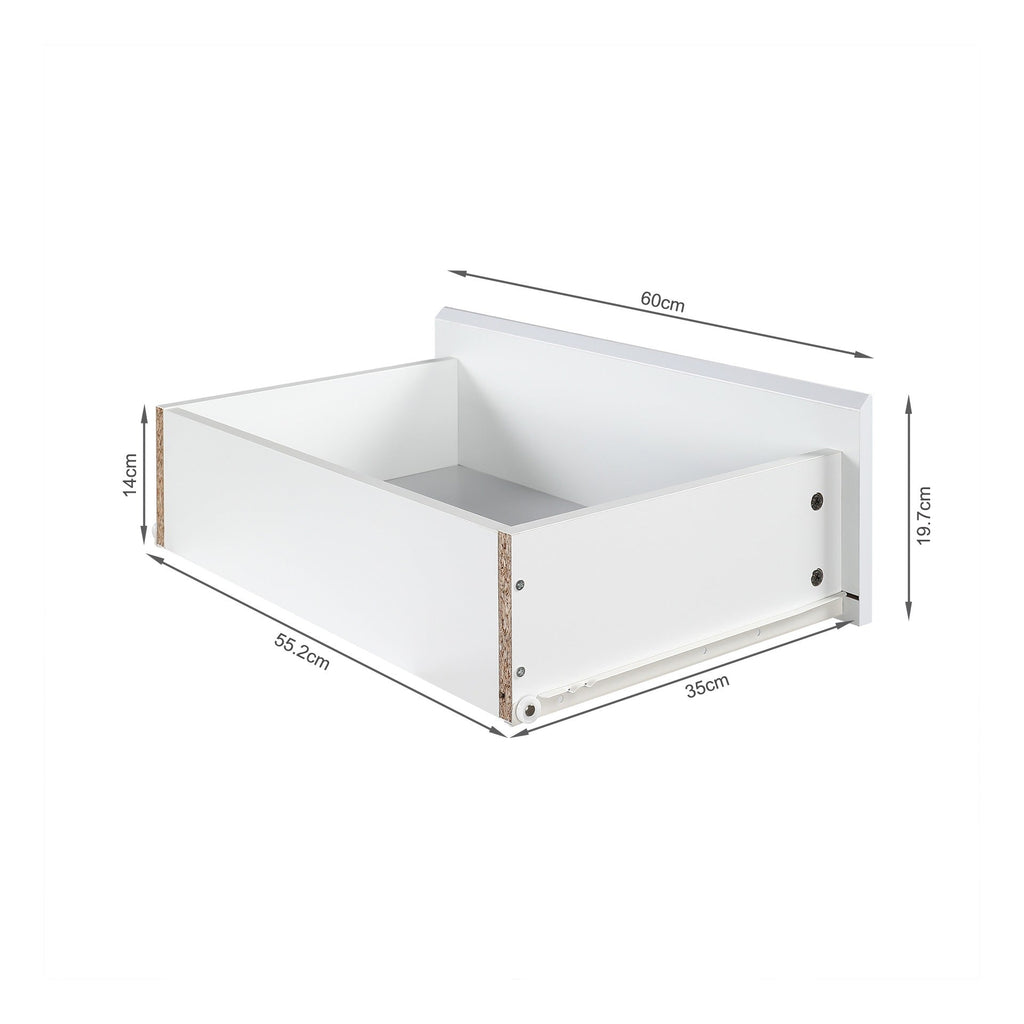 Angeles High Gloss 8 Drawer Lowboy - White