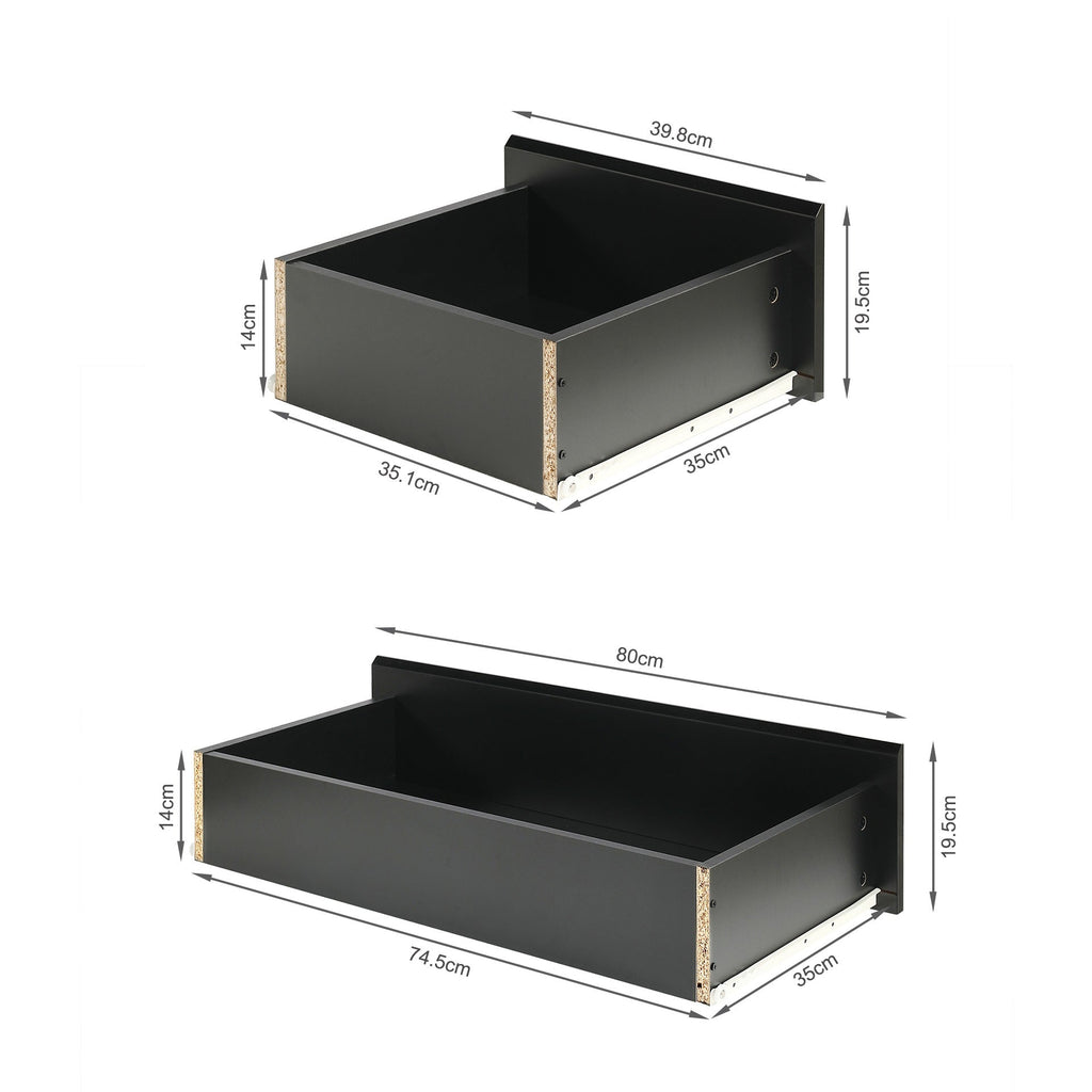 Angeles High Gloss 6 Drawer Tallboy - Black