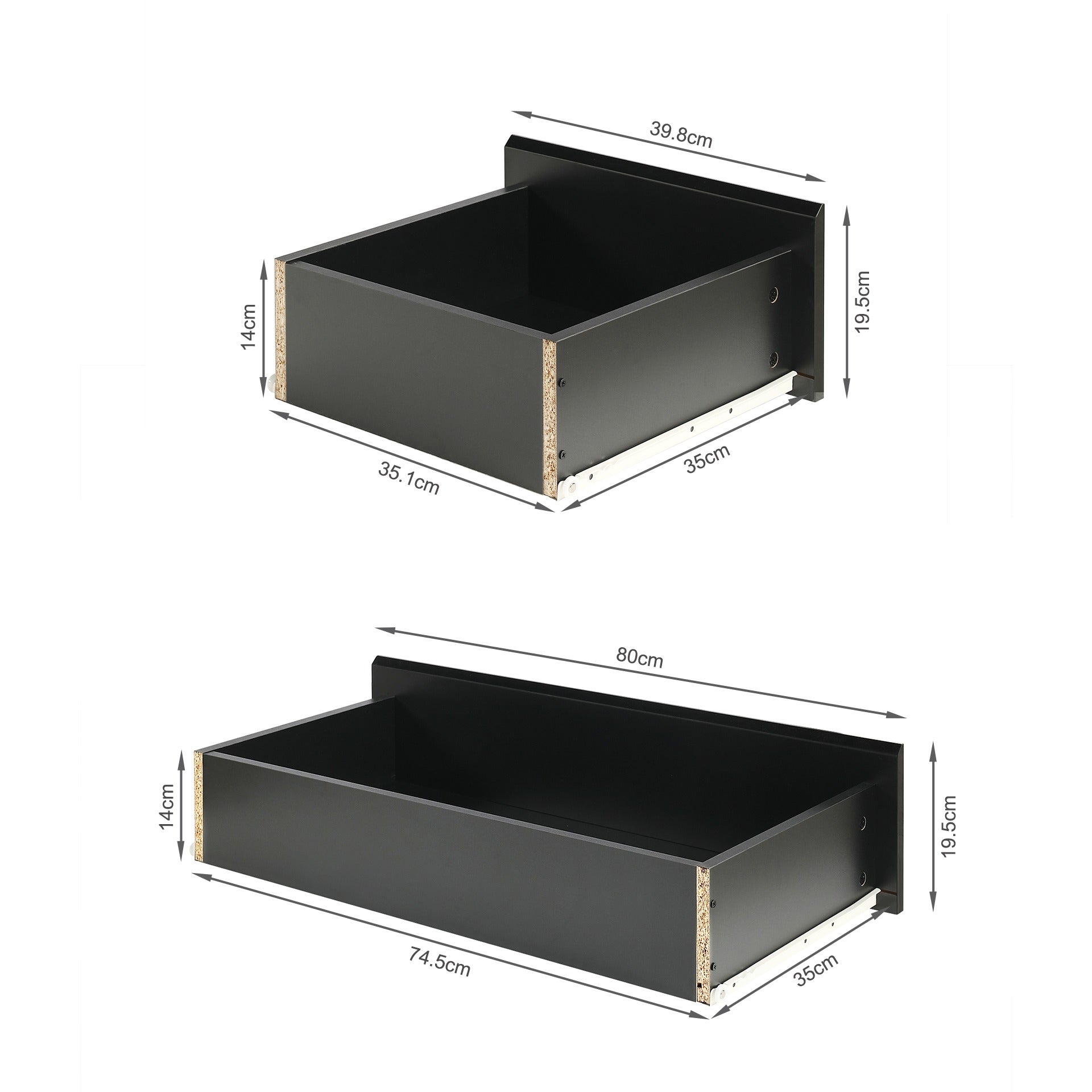 Angeles High Gloss 6 Drawer Tallboy - Black