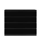 Angeles High Gloss 8 Drawer Lowboy - Black