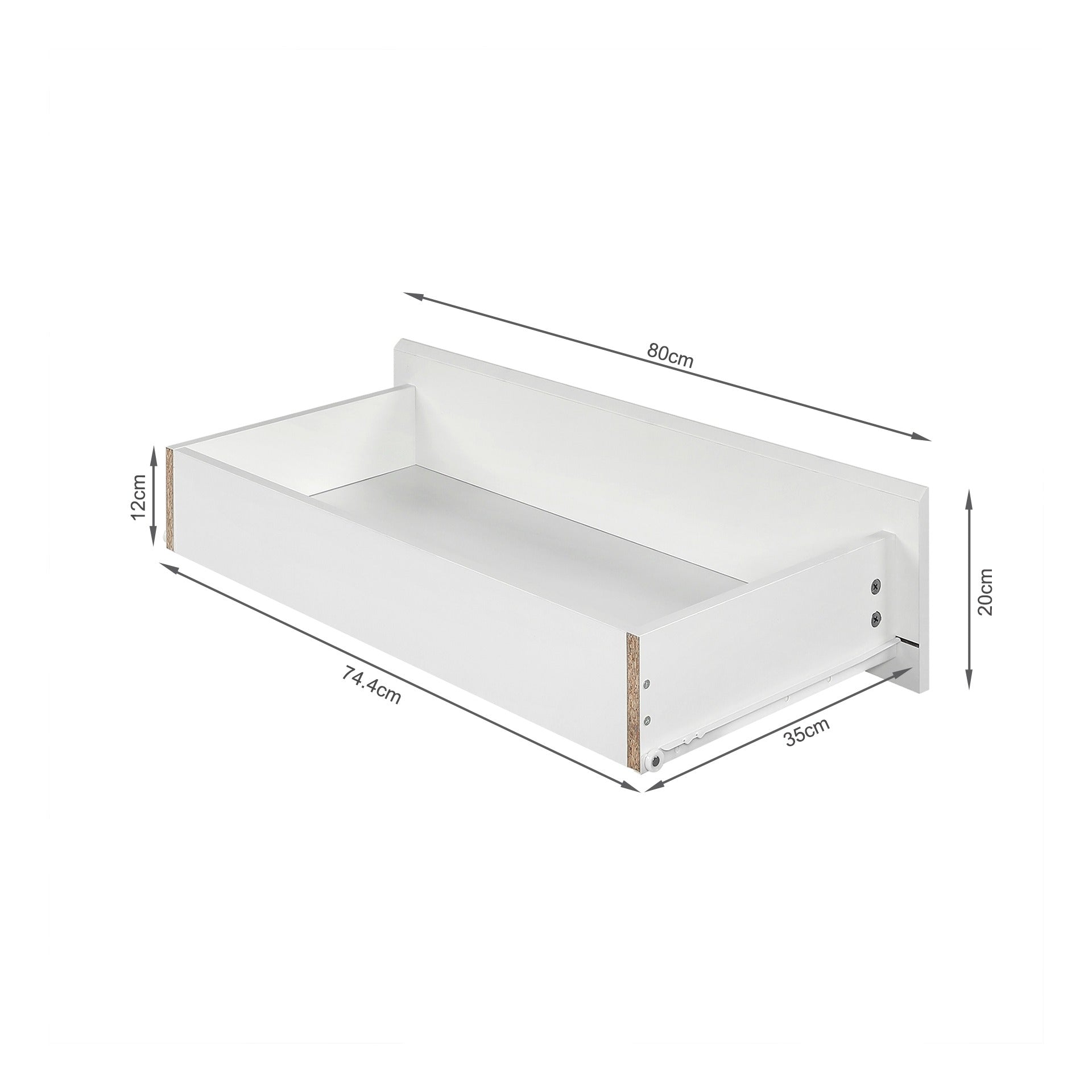 TONGASS Bookshelf Display Shelf - WHITE