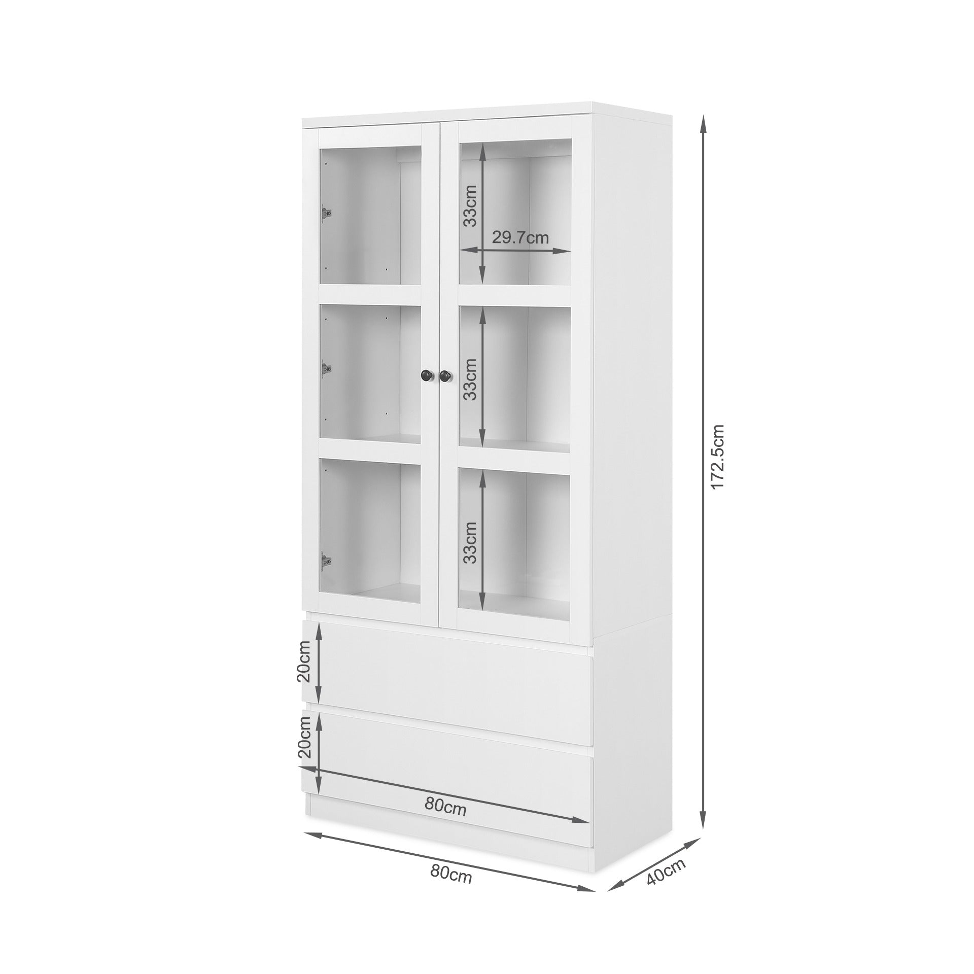 TONGASS Bookshelf Display Shelf - WHITE