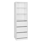 PAYETTE 3 Drawer & Shelf Wardrobe - WHITE