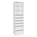 PAYETTE 6 Drawer & 3 Shelf Wardrobe - WHITE