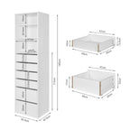 PAYETTE 6 Drawer & 3 Shelf Wardrobe - WHITE
