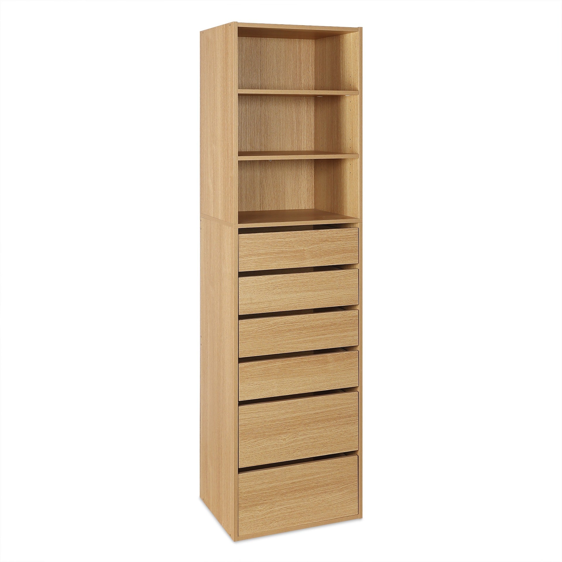 PAYETTE 6 Drawer & 3 Shelf Wardrobe - OAK