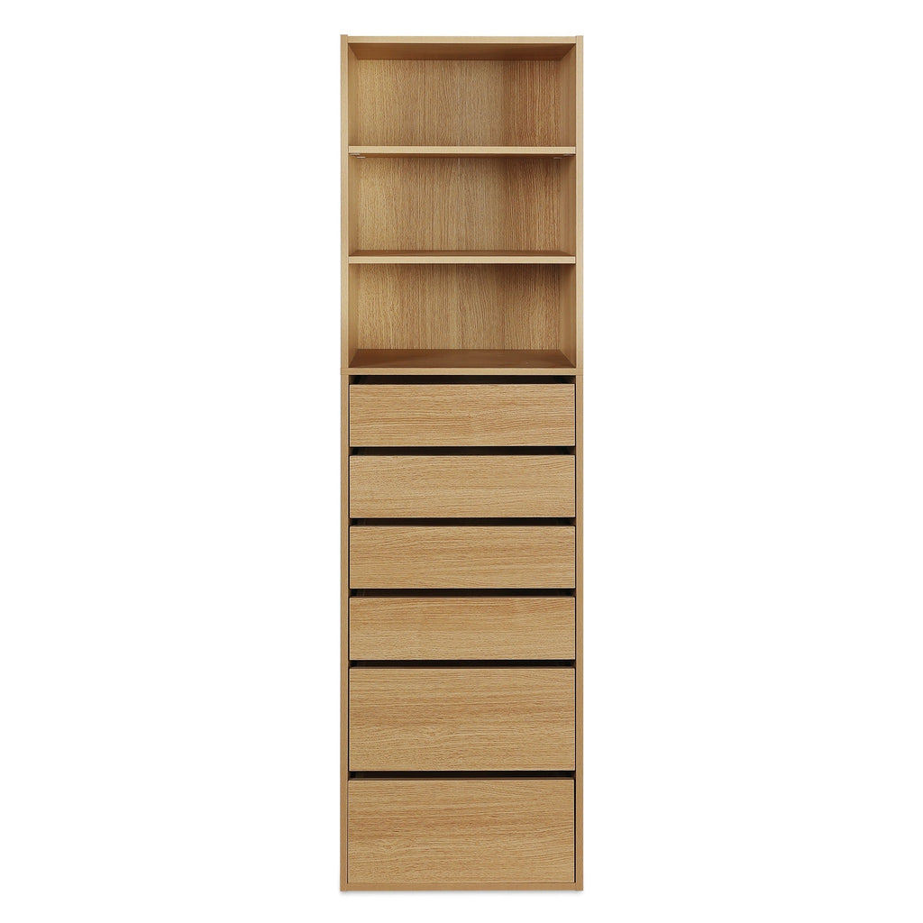 PAYETTE 6 Drawer & 3 Shelf Wardrobe - OAK