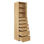 PAYETTE 6 Drawer & 3 Shelf Wardrobe - OAK