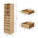 PAYETTE 6 Drawer & 3 Shelf Wardrobe - OAK