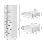 DELTA 4 Drawer & 3 Shelf Wardrobe - White