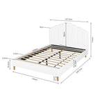 GAIRICH Double Bed Frame - White