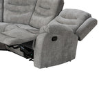 Silverdale Fabric Manual Recliner Corner Sofa - Grey
